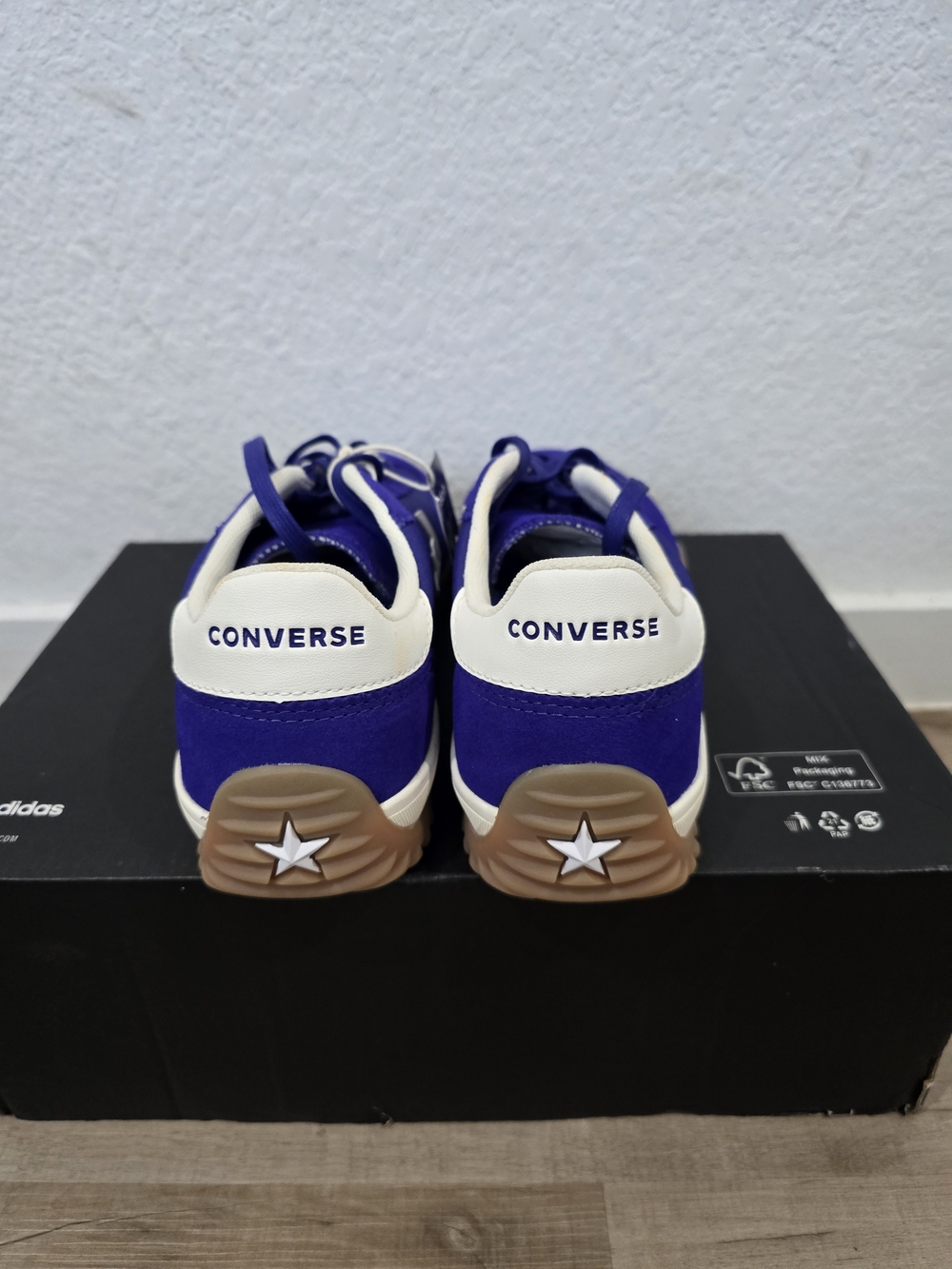 Converse Purple Suede Low-Top Sneakers with Gum Sole - Picture 3 of 9